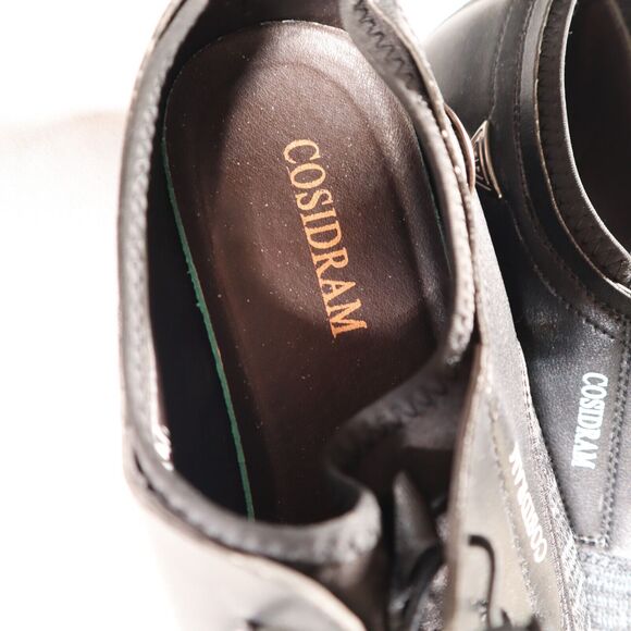 Cosidram Slip On Loafers Mens Size 11 Lace Up Gray & Black Fabrick Faux Leather - Picture 9 of 11